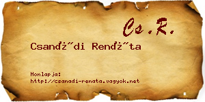 Csanádi Renáta névjegykártya