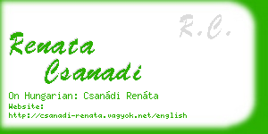 renata csanadi business card
